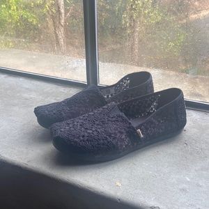 Toms Women’s Alpargata Black Lace - Size 8.5 - Black